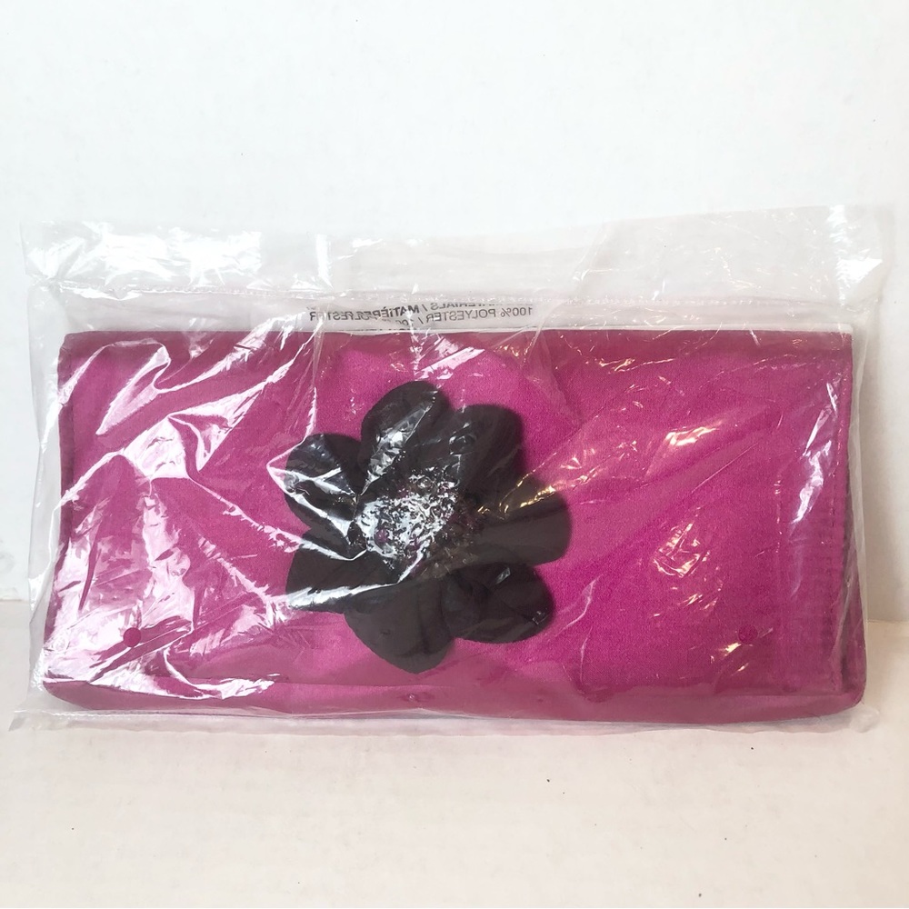 Avon 2007 Pink/Purple Satin Like, Jewelry/Cosmetic Clutch (NWT)